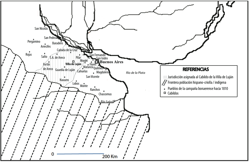 Jurisdicci&oacute;n del Cabildo de la
Villa de Luj&aacute;n a inicios del siglo XIX