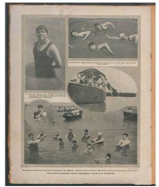 Una clase de nataci&oacute;n por el "Recordman" mundial Sr. Tiraboschi