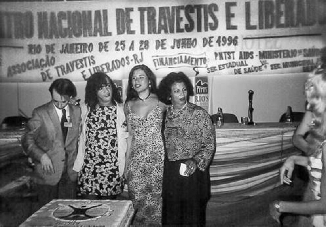 IV Encontro, Rio de Janeiro, 1996, da esquerda para direita: André Fernandes, Jovanna Baby, Indianara Siqueira e Kátia Tapety