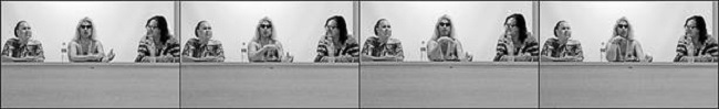 Frames do documentário "Um atentado violento ao pudor", dirigido por Gilson Goulart e Keila Simpson, Brasil - 2017. Da esquerda para direita: Keila Simpson, Indianara Siqueira e Jovanna Baby.
