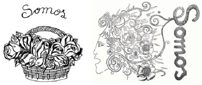 Portadas del n&uacute;mero 2 (der.) y 6 (izq.) de la revista Somos.