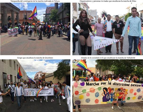 Marchas de Toluca, Silao, Querétaro y Valladolid