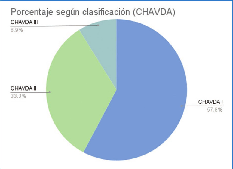 Se encontro mayor prevalencia en el loop vascular tipo I de la clasificacion Chavda, diferenciandose de la bibliografia.