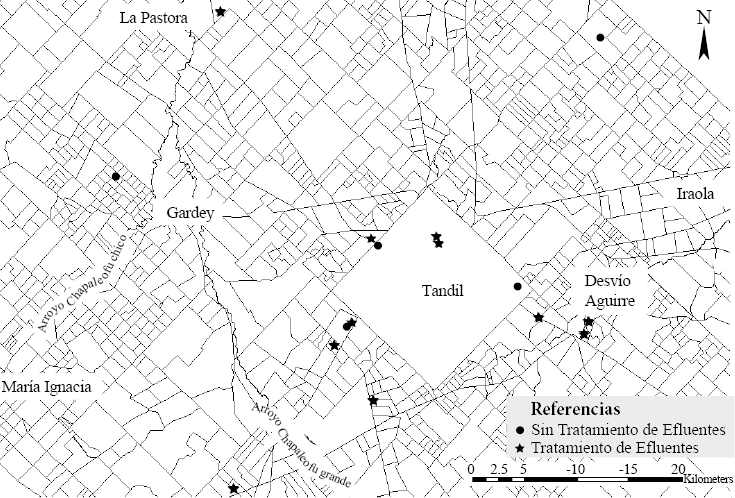  Unidades productivas seg&uacute;n tratamientos de efluentes