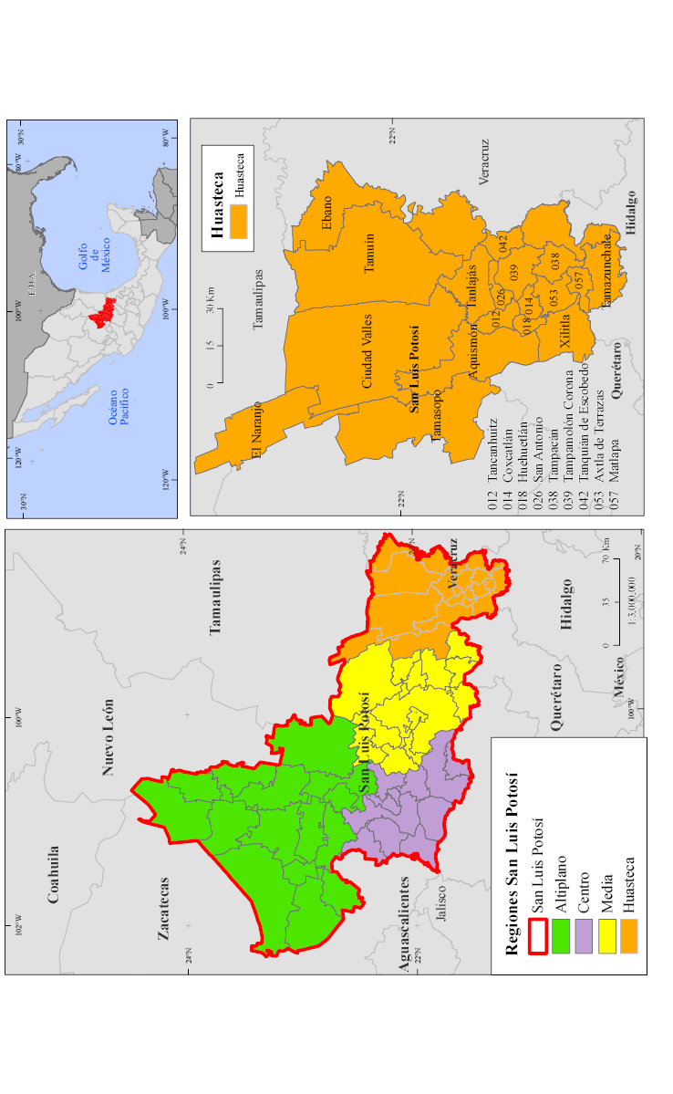  La Huasteca Potosina en los contextos estatal y municipal.