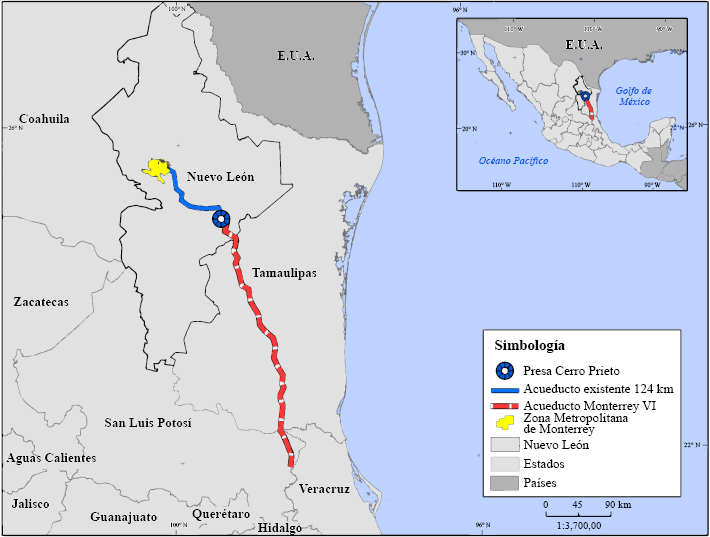 Localizaci&oacute;n Acueducto Monterrey VI.