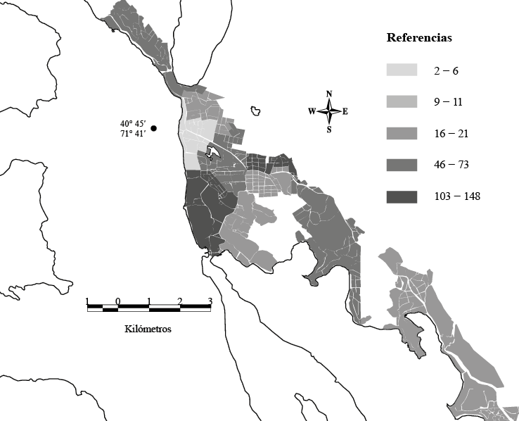Hogares con techo con chapa de cart&oacute;n. Villa La Angostura, Neuqu&eacute;n. 2010.