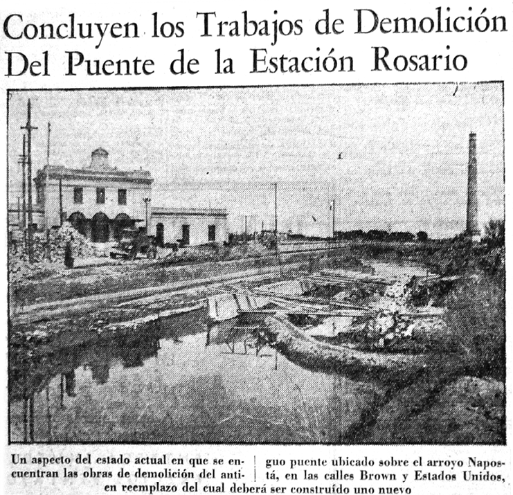 Artículo de la Nueva Provincia acerca del edificio de viajeros de la estación del FCRPB.