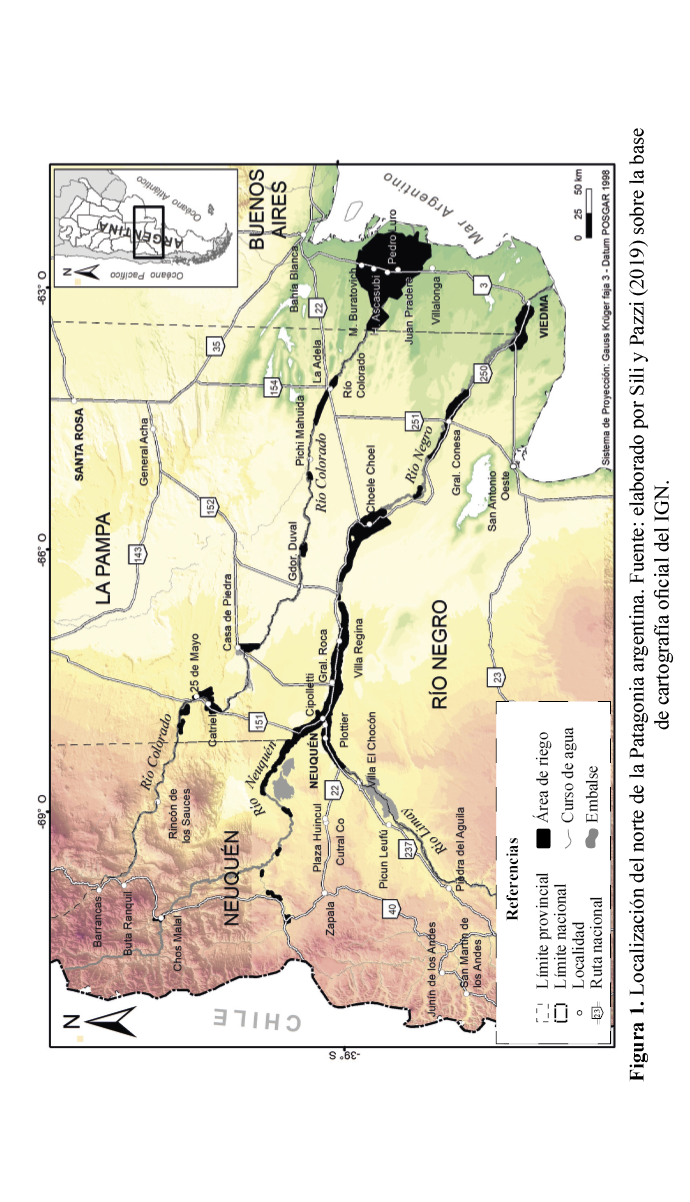 Localización del norte de la Patagonia argentina