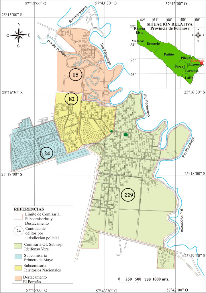 N�mero de los delitos de robos, hurtos y sus grados de tentativa por jurisdicci�n policial. Ciudad de Clorinda. Per�odo 2017-2019.