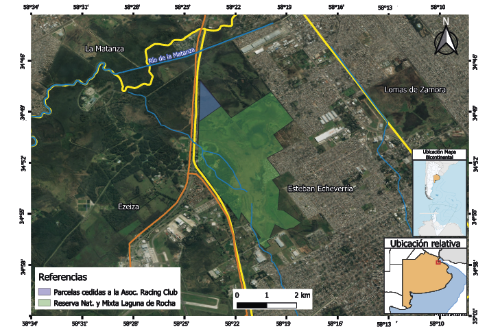 Localizaci�n del �rea de estudio.