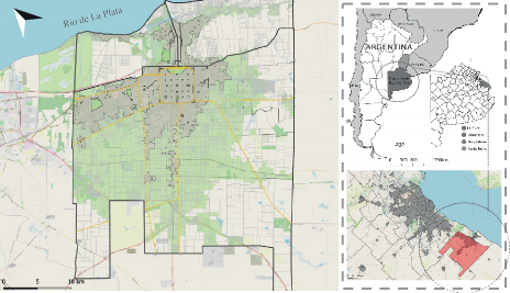 Localizacin geogrfica del partido de La Plata.