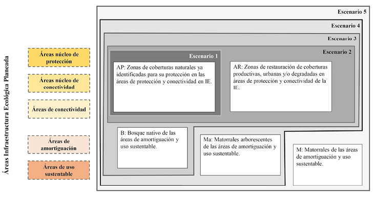 Creación de escenarios que ayuden a la evaluación de necesidades de ajuste a la Infraestructura Ecológica.