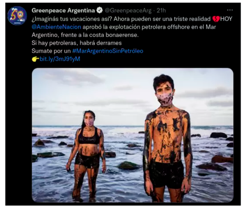 Imagen de la campa�a que lanz� Greenpeace en redes sociales tras la aprobaci�n del proyecto.