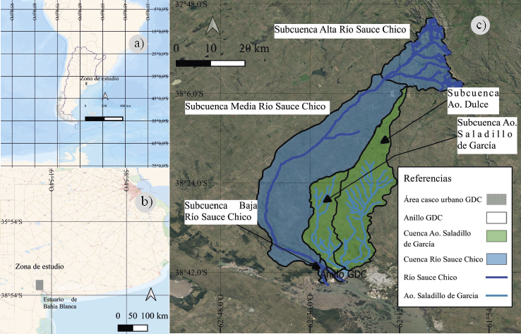 Ubicaci�n y �reas de las cuencas que afectan al Anillo de GDC.