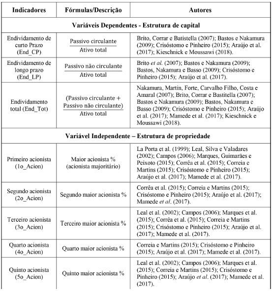 Constructo da pesquisa