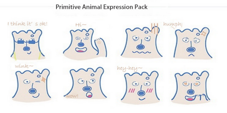 &rdquo;A Group of Expression Packs of Primitive Beasts&rdquo;