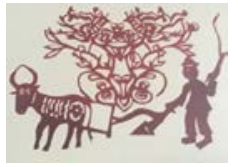 Paper cutting &ldquo;Cattle Ploughing&rdquo; by Bai Fenglan