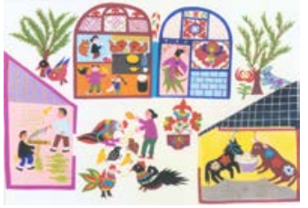 The conceptual modeling of transcending time and space in the Ansai peasant painting &ldquo;Farmyard&rdquo;