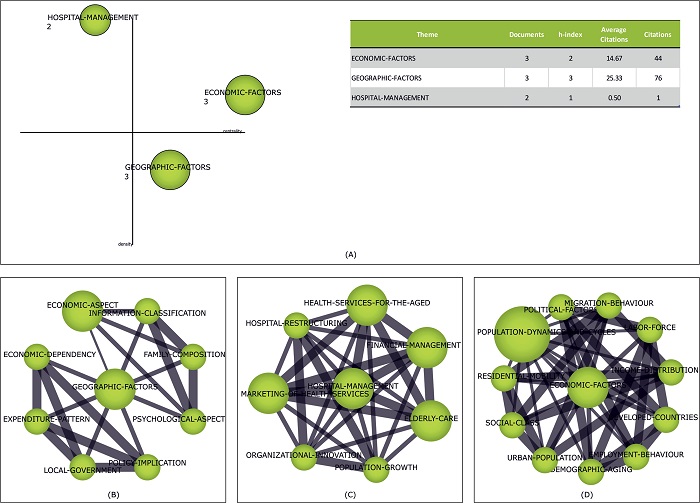 Strategic map of Silver Economy from 1979 to 1999 and conceptual networks.