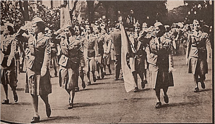 O desfile da Juventude na Avenida Rio Branco, em 05 set. 1943