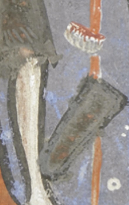 : Alan de Tewkesbury. Collection of St Thomas Becket&rsquo;s Letters, ca. 1180. Manuscrito (detalhe). The British Library Cotton MS Claudius BII, f. 341r).