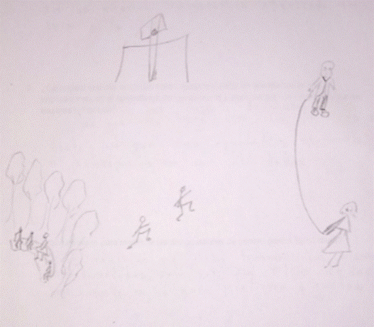 Representacin del patio escolar