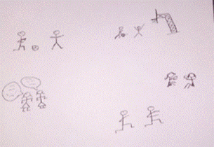 Representacin del patio escolar