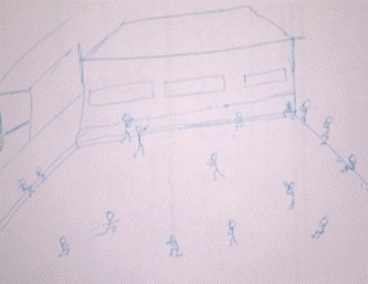 Representacin del patio escolar