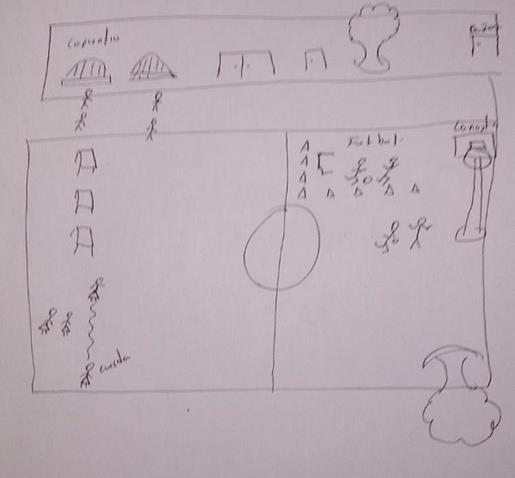 Representacin del patio escolar