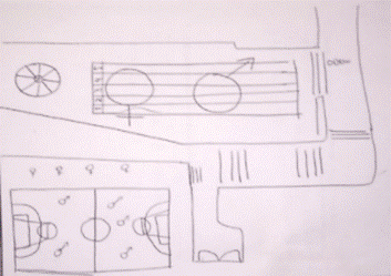 Representacin del patio escolar