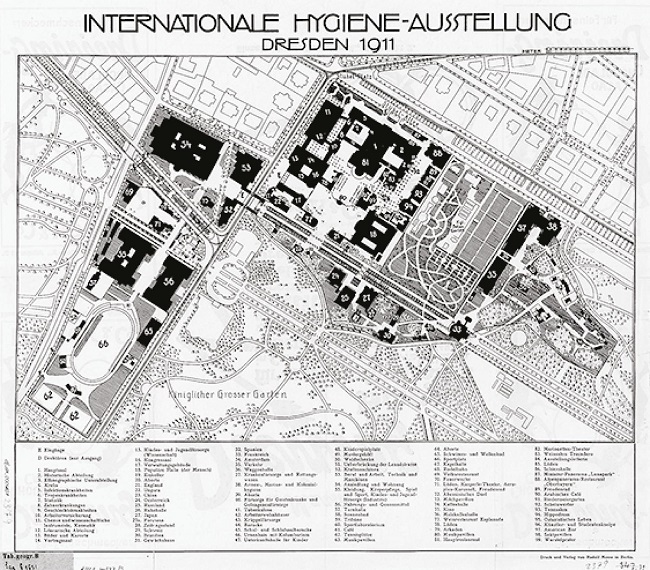 : Map of the International Hygiene Exhibition in Dresden in 1911 ( Internationale&hellip;, 1911 )
