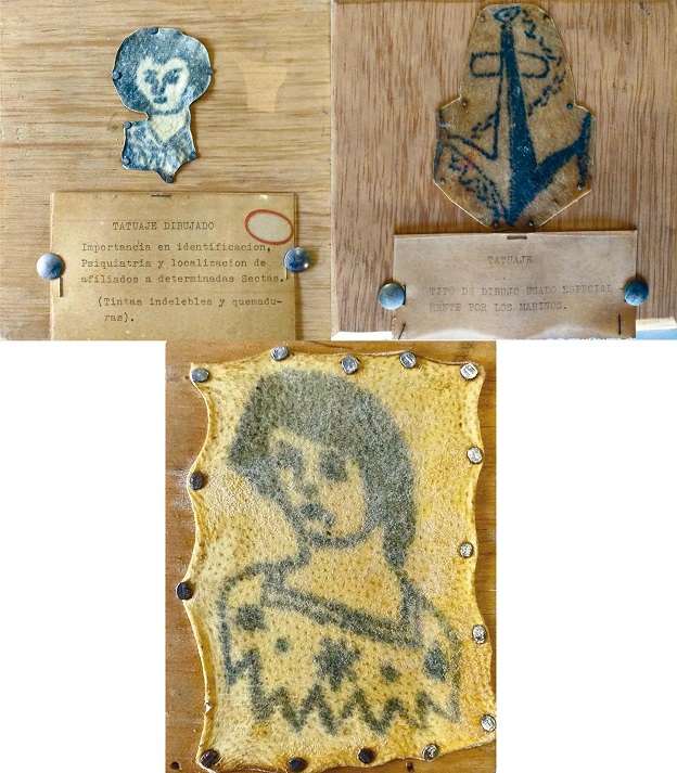 : Colecci�n de tatuajes de Jos� Mar�a Garavito Baraya tomados de los cad�veres de dos extranjeros (Colecci�n Museol�gica&hellip;, s.f.)