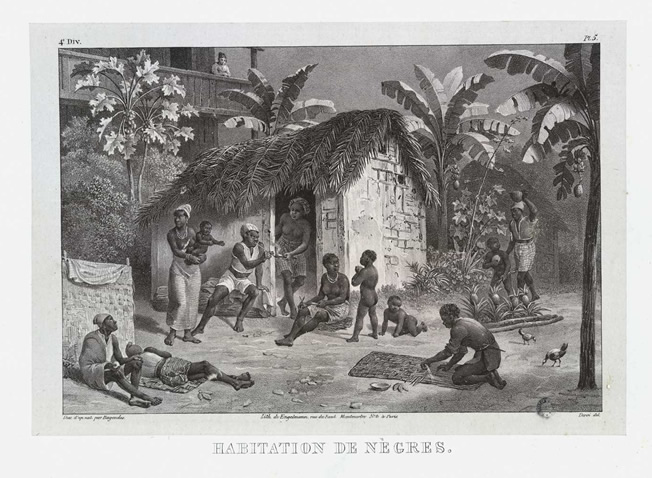 Johann Moritz  Rugendas Habitation de N&eacute;gres entre 1827 e 1835 