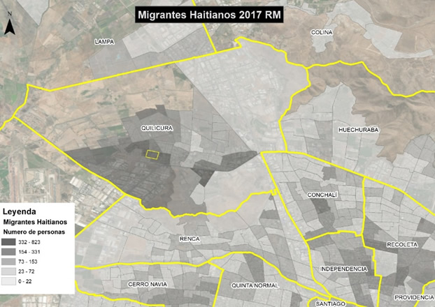 Migrantes  haitianos en la Regi&oacute;n Metropolitana y Valle de la Luna