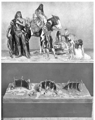 Dioramas de grupo tehuelche en la exposici�n Panamericana de B�falo 1901