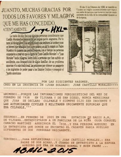 Ofrenda a Juan Soldado