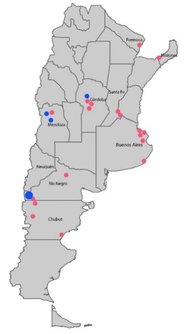 Extensi�n geogr�fica de la Orden Naqhsbandi Haqqani en Argentina.