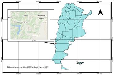 Ubicaci&oacute;n de la Comarca Andina del Paralelo 42
