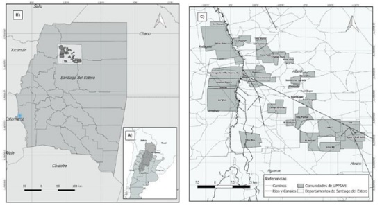 Ubicaci&oacute;n territorial de la UPPSAN, Santiago del Estero (Argentina)