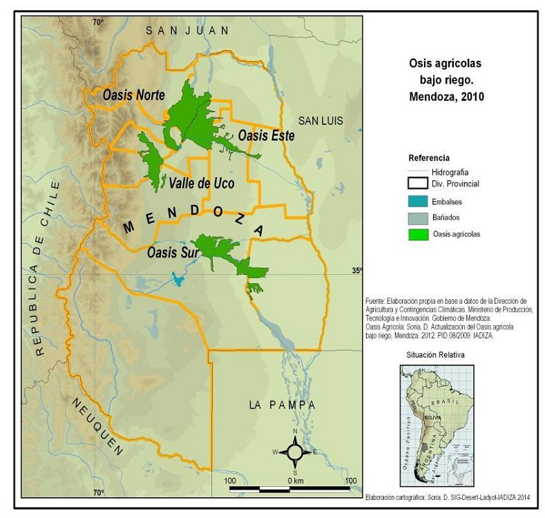 Oasis agrícolas bajo riego 