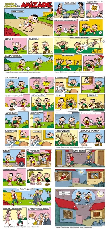 HQ &ldquo;Amizade&rdquo;, de Maur&iacute;cio de Sousa (1998)