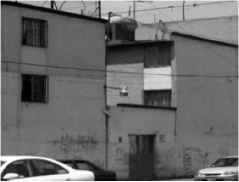 Conjunto de RHP con grafiti en la calle de Comonfort (Lagunilla). Fuente: Google Maps, consultado en marzo, 2015. 

 