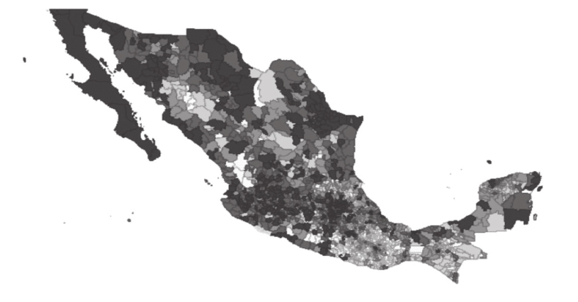 Distribuci&oacute;n municipal de la tasa de posesi&oacute;n de autom&oacute;viles 2010