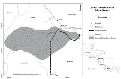 Localización de la cuenca del río Sixaola