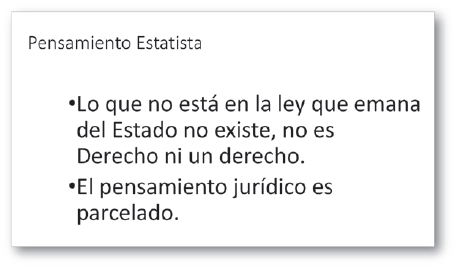 Pensamiento estatista.