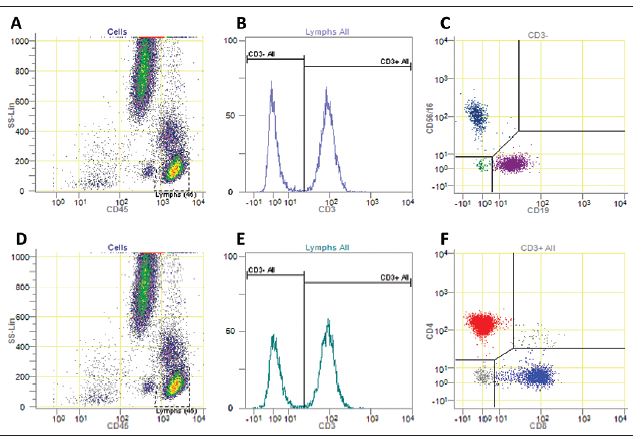 Gating strategy used in the Aquios CL with the Tetra Panel 2