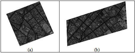 Imagem de intensidade a) Área 1 e b) Área 2