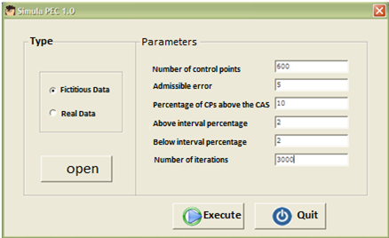 Entry screen of the “Simula PEC 1.0”.
