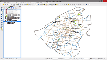 Initial view of the system.